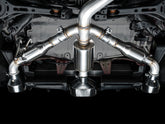 AWE Track Edition Exhaust for GR Corolla - Diamond Black Tips - Mounted